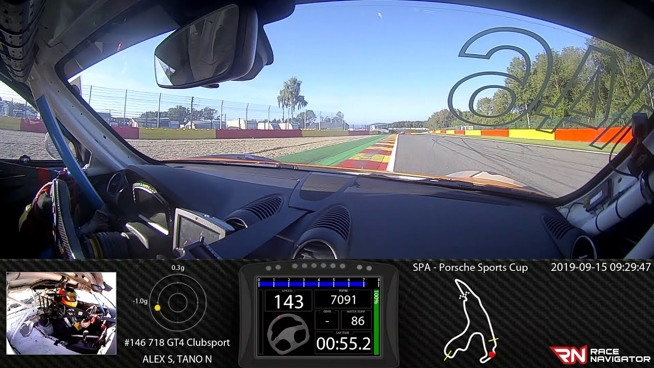 Tano Neumann Onboard Spa Francorchamps 718 Cayman GT4 CS 2.31,1