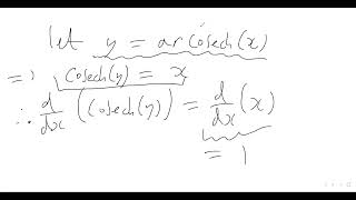 HOW DO YOU DIFFERENTIATE arcsch(x)? (INVERSE COSECH FUNCTION, HYPERBOLIC FUNCTIONS, HYPERBOLIC SINE)