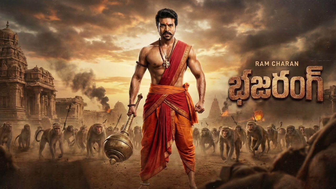 గ్లోబల్ స్టార్ రామ్ చరణ్ // భజరంగ్ // సినిమా // సాంగ్ // తెలుగు 