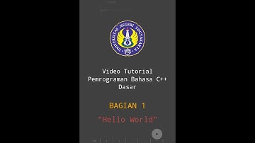 Video tutorial pemrograman Bahasa C++ dasar menggunakan aplikasi Cxxdroid - Bagian 1 "Hello World"