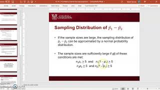 Ch 10 Video Interval estimate for two pop prop