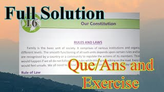 DAV Class 8 S.St Chapter 16 Solution||Our Constitution