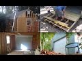 12 x 24 Mega Shed Build Tiny House Roofing Sheathing Roll Up Garage Door Install Windows Ramp Part 2
