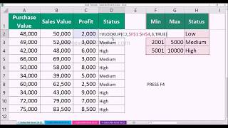 VLOOKUP function approximate match | how to map data using formula in MS Excel 2016