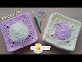 Polka dot 6 granny square using pound of love by lion brand  part 1 of 2 crochet baby blanket