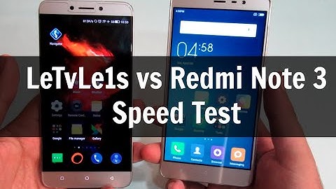 Le1s vs Redmi Note 3 speed test
