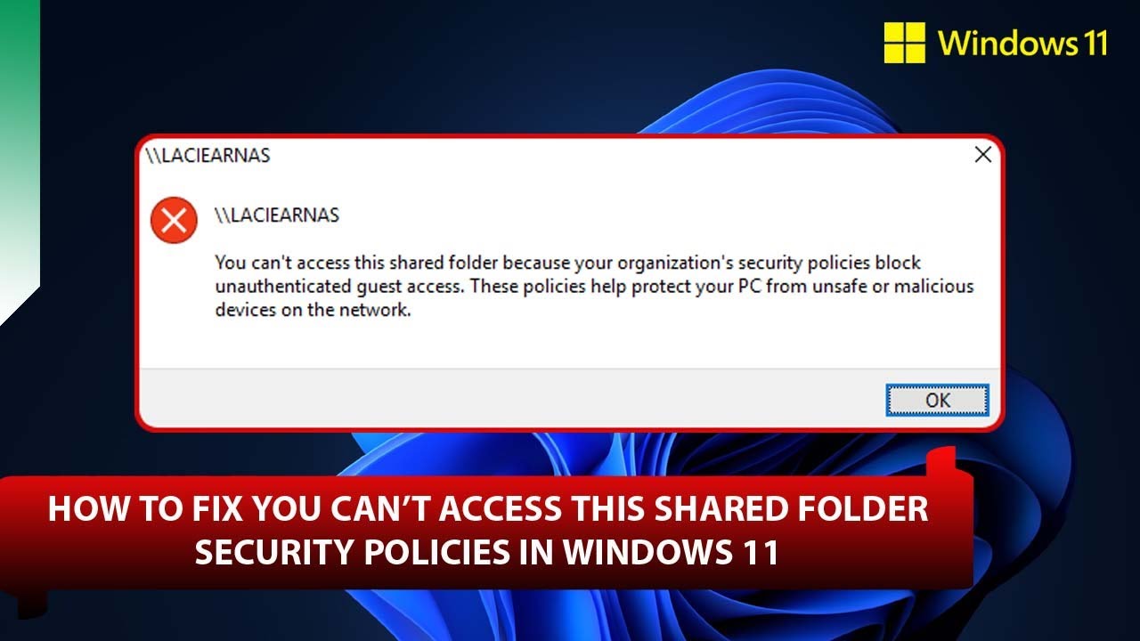 How to Fix you can’t access this Shared Folder because Your ...