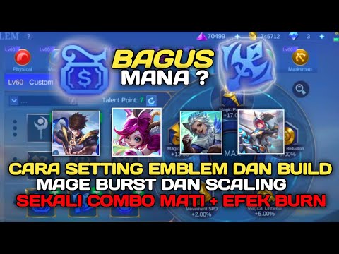 CARA SETTING EMBLEM DAN BUILD MAGE BURST DAMAGE DAN SCALING TERSAKIT 2022 | NEW PATCH 1.7.20