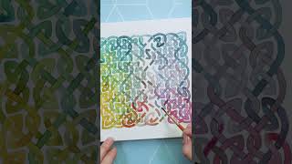 Playing with colourful Celtic knot patterns in my sketchbook