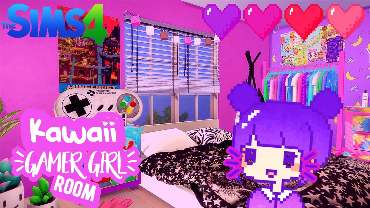 The Sims 4 ???? - Kawaii Gamer Girl Room‼️‼️????????????????‍???? +Cc Links - Youtube