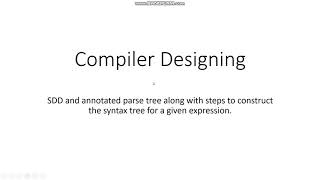 19-11-2020 CDSS: SDD and Annotated parse tree