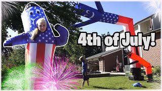 4th of July Family Fun w/ Air Dancers, Inflatables, and Fireworks! Wacky Waving Inflatable Tube Man