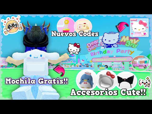 NUEVO JUEGO !! 🥳 Mochila Gratis 🎒 Accesorios Cute 😍🐱 My Hello Kitty  Cafe ☕ ROBLOX / Mariluv :3 