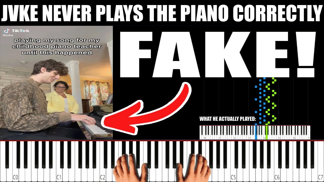 JVKE Never Plays the Piano Correctly? EXPOSING JVKE's PIANO SKILLS (He ...
