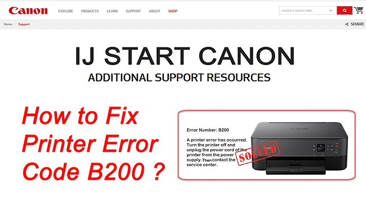 Canon Printer Error Fix B200 / B201 / B202 / B203 / B204 - IJ Start Canon
