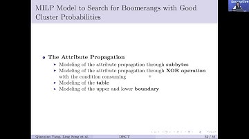 Session on Boomerang and Rectangle Attacks 1