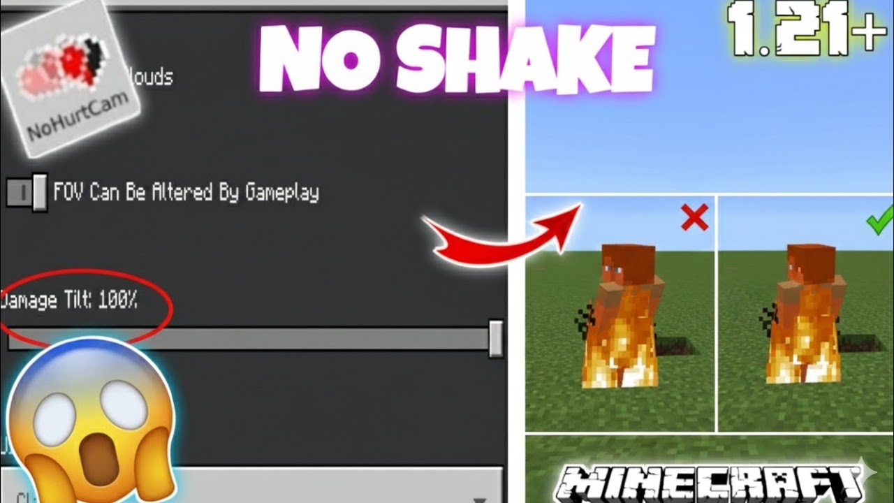 BEST No Hurt Cam Settings for Minecraft Bedrock 1.21.131 (Fixed Camera Shake)