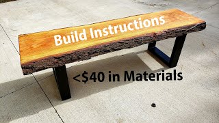 ✅ How to Make a Live Edge Wood Bench