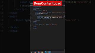javascript interview question | DomContentLoad event in javascript #shorts #ytshorts  #javascript