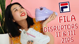 FILA DISRUPTOR II AND III ZIP | SHOE UNBOXING, REVIEW, AND TRY ON!! -  YouTube