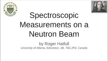 Spectroscopic Measurements on a Neutron Beam