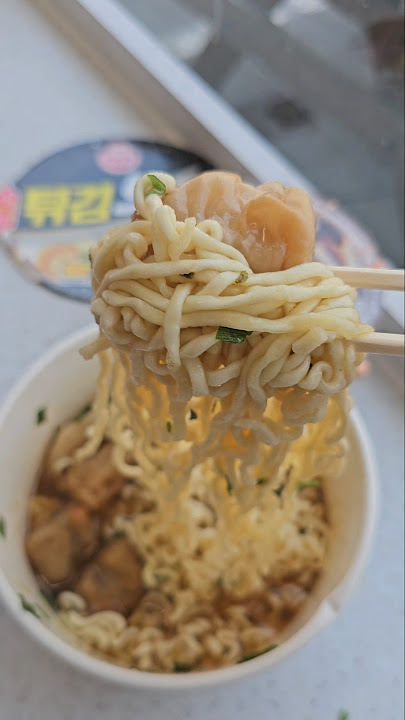 Korean Tempura Udon   Fish Cake Combo #mukbang #koreanfood #korea #koreannoodles #asmr