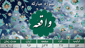 سوره واقعه - ترجمه صوتی و تصویری ۱۱۴ سوره قرآن مهر