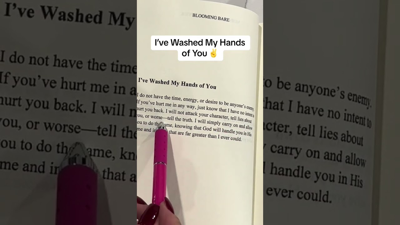 WASHING My Hands of Toxic Relationships 