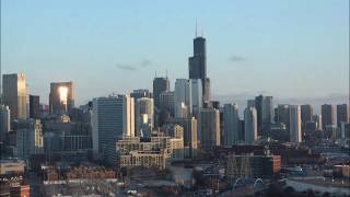 2019 Chicago Time Lapse Sears Tower and River Sundown
