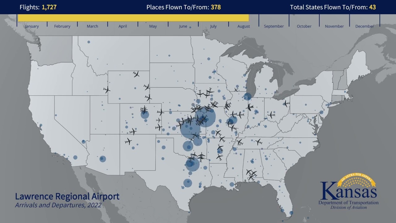 Lawrence Regional Airport (LWC) Filed Flight Plans 2022