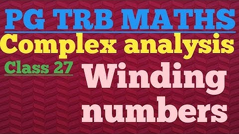 PG TRB MATHS Winding number of complex analysis