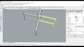 How to Build table model with Rhino 3D #ExrudeCrv #Polaryarray
