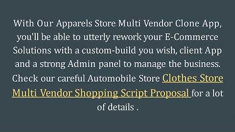 Best Clothes Store Shopping Script - DOD IT SOLUTIONS