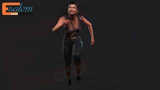 3D Character design for Zoe Saldana  3D model Ready for animation