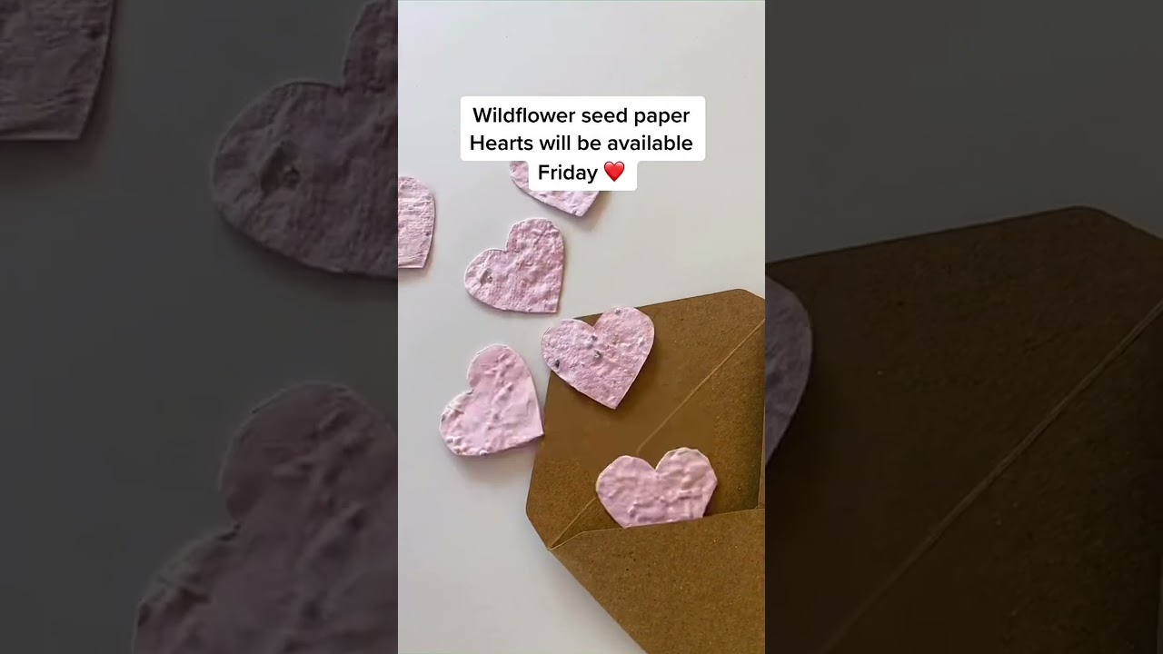 Plantable paper with wildflower seeds! 