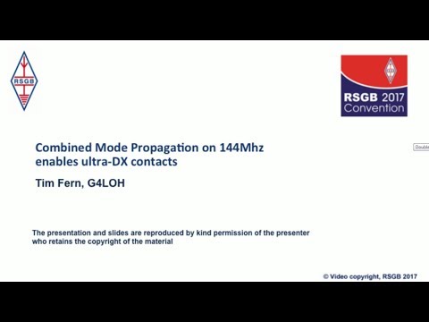 RSGB Convention 2017 Lecture Combined Mode Propagation On 144Mhz Enables Ultra DX Contacts 