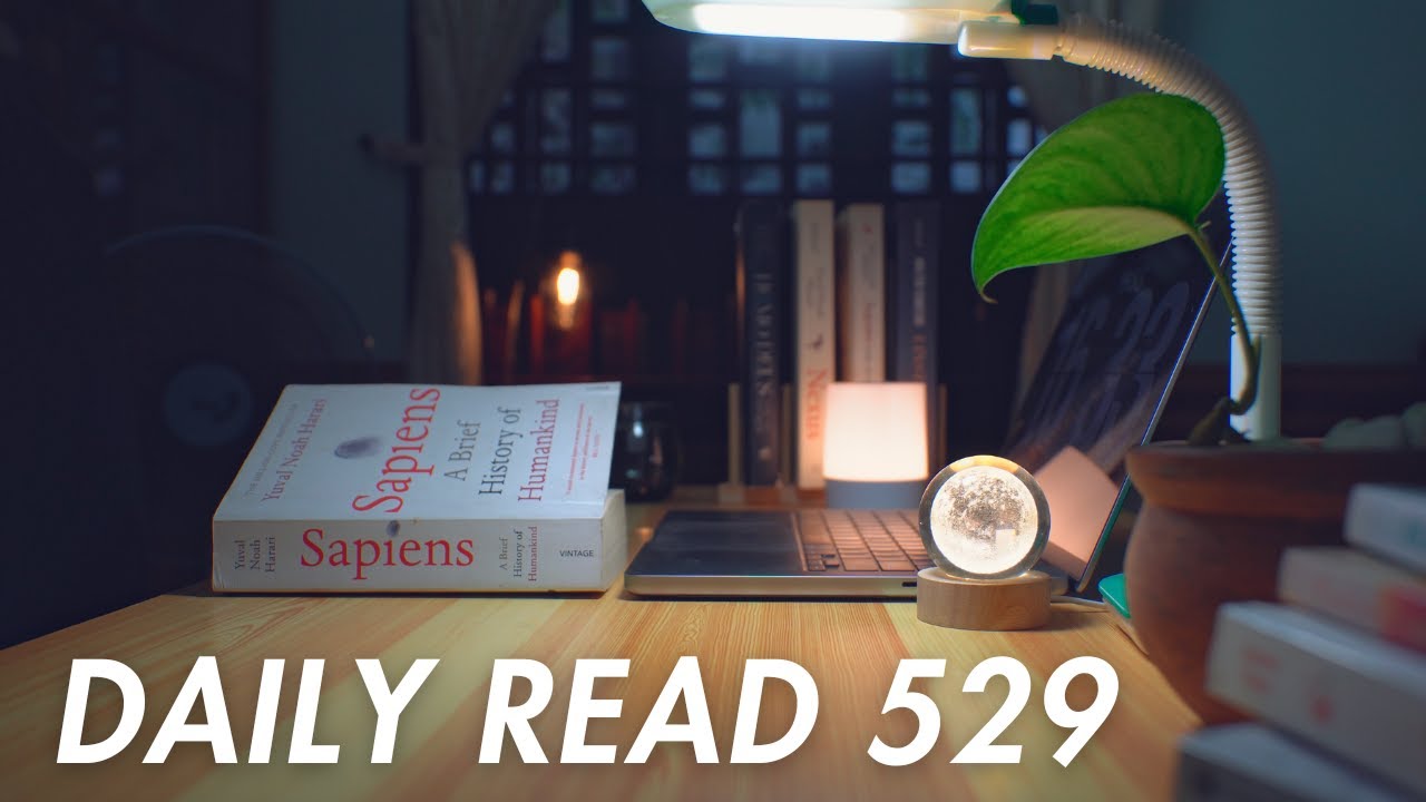 Read With Me Daily / 🍃 Day 529 / Cozy 1 Hour Reading With Soothing Piano Music / Study With Me