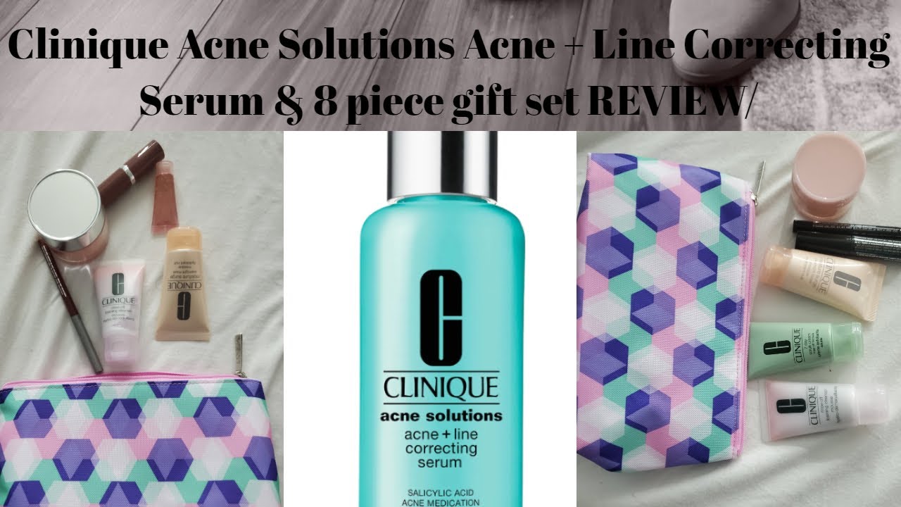 Clinique acne and clinique 8 piece set unboxing & review - YouTube