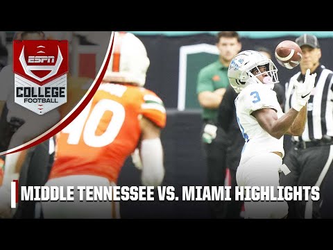 Middle Tennessee Blue Raiders vs. Miami Hurricanes | Full Game Highlights