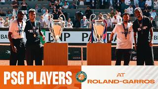 PSG players at Roland-Garros to celebrate their second Champions League trophy | Roland-Garros 2026