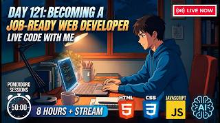 [28-10-26] Day-121: Deadline April 7 | Becoming a Job-Ready Web Developer🇧🇩8 Hours Live Code