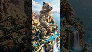 🐻 The Giant Bear Resort of the Future 🌊✨#Shorts #YouTubeShorts #ViralShorts #FantasyArchitecture