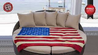 USA Flag Plush Patriotic Blankets by Erazor Bits