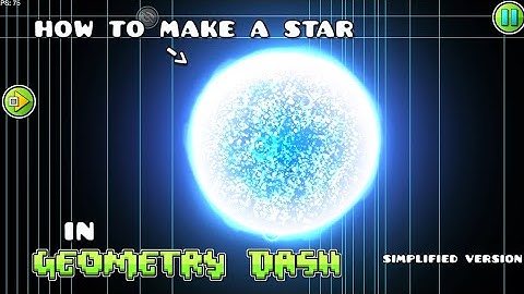 GD Tutorial | How to make a star in geometry dash