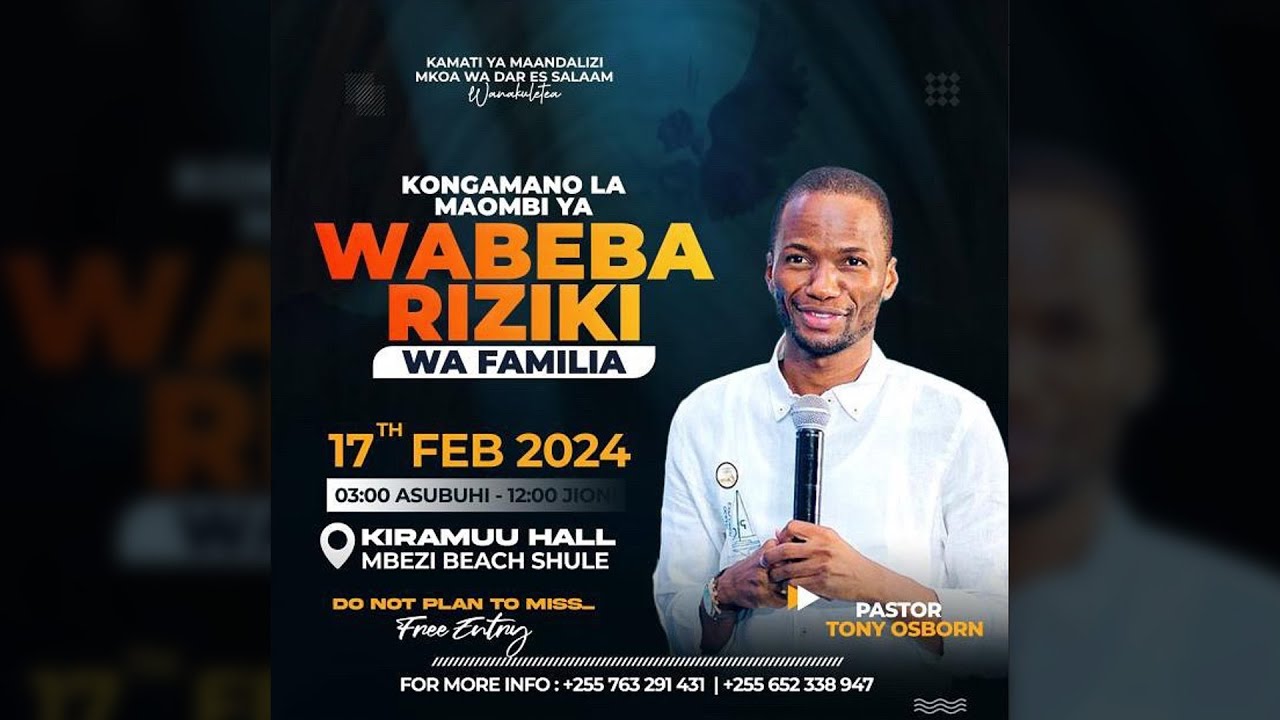 Wabeba riziki wa familia | Pastor Tony Osborn | 17th February 2024