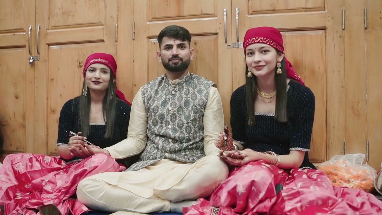 Vikram weds Renu ❤️ Pahadi Mehendi Ceremony  PART 1 #wedding #jaunsari #pahadi