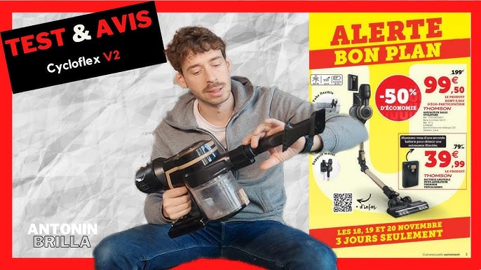 Aspirateur Balai Lavant - THVCO45S - THOMSON à Prix Carrefour