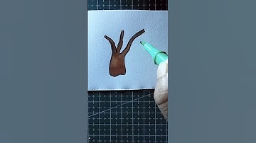Easy drawing of tree#art #artclass #easydrawing #drawingideas #painting