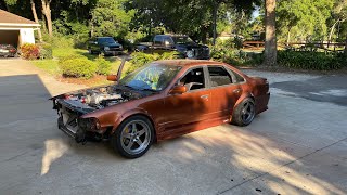 First drive in the K24 Nissan Cefiro build! went better than expected.