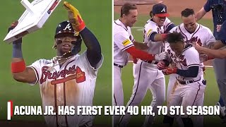 HISTORY MADE‼ Acuna's 70th stolen base sets up Braves' walk-off win over Cubs | MLB on ESPN